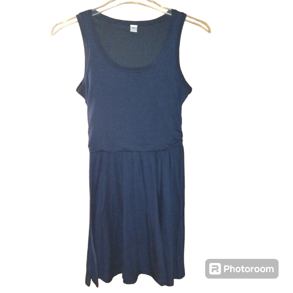 Old Navy Dress Sleeveless Stretchy EUC Size Medium Navy Blue